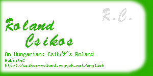 roland csikos business card